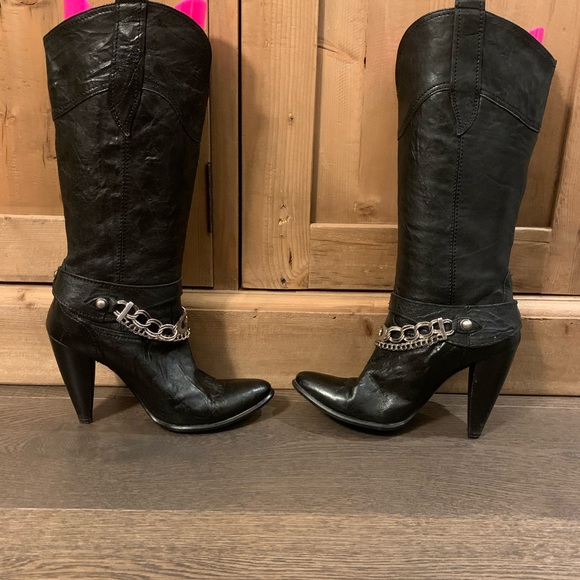 Arnold Churgin | Black Leather Boots - Picture 2 of 7